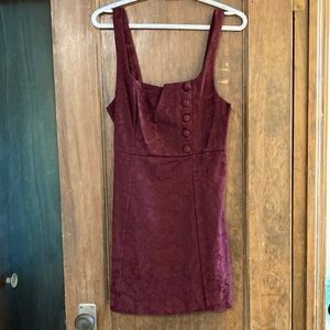 Urban Outfitters burgundy lace mini dress, size 2. Never worn!